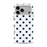 Classic Polka Dots, Sailor Blue - Tough MagSafe iPhone Kryt