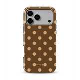 Classic Polka Dots, Elegant Brown - Tough MagSafe iPhone Kryt
