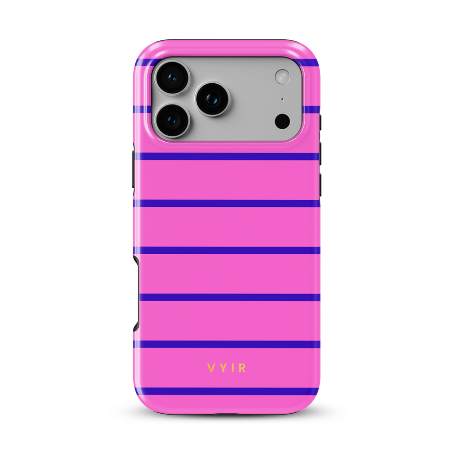 Horizontal Stripes, růžové závěsy - Tough MagSafe Kryt na iPhone