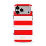 Horizontal Stripes, Red Silk - Tough MagSafe Kryt na iPhone