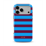 Horizontal Stripes, modrá Track - Tough MagSafe Kryt na iPhone