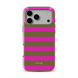 Horizontal Stripes, městská olivová - Tough MagSafe Kryt na iPhone