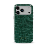 Croc Leather Print Jade - Tough MagSafe iPhone Kryt