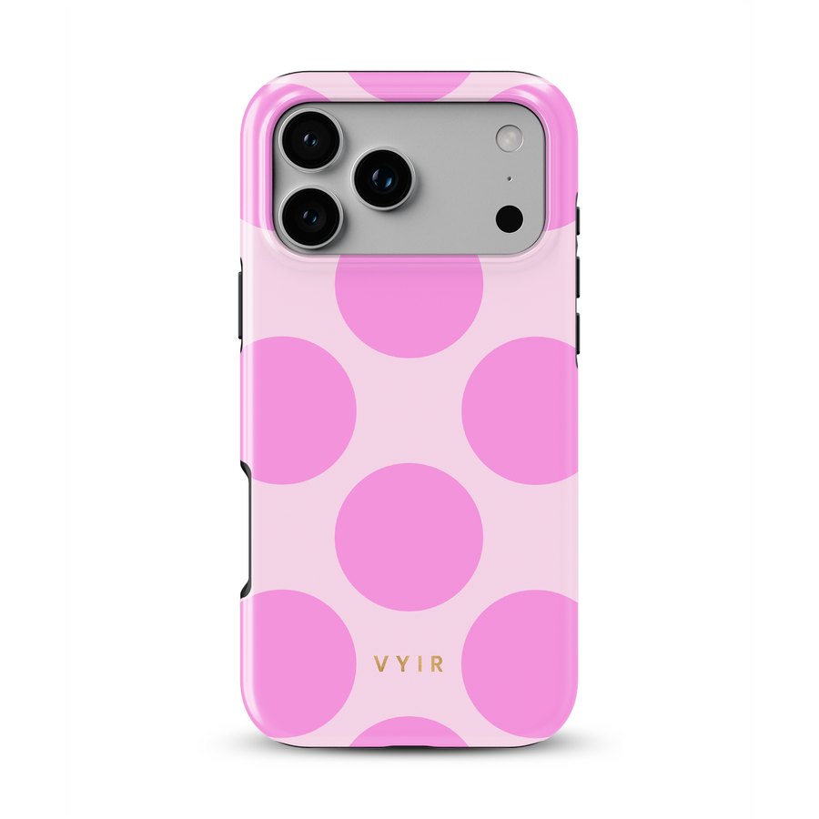 Large Polka Dots, Bubbly Pink - Tough MagSafe Kryt na iPhone