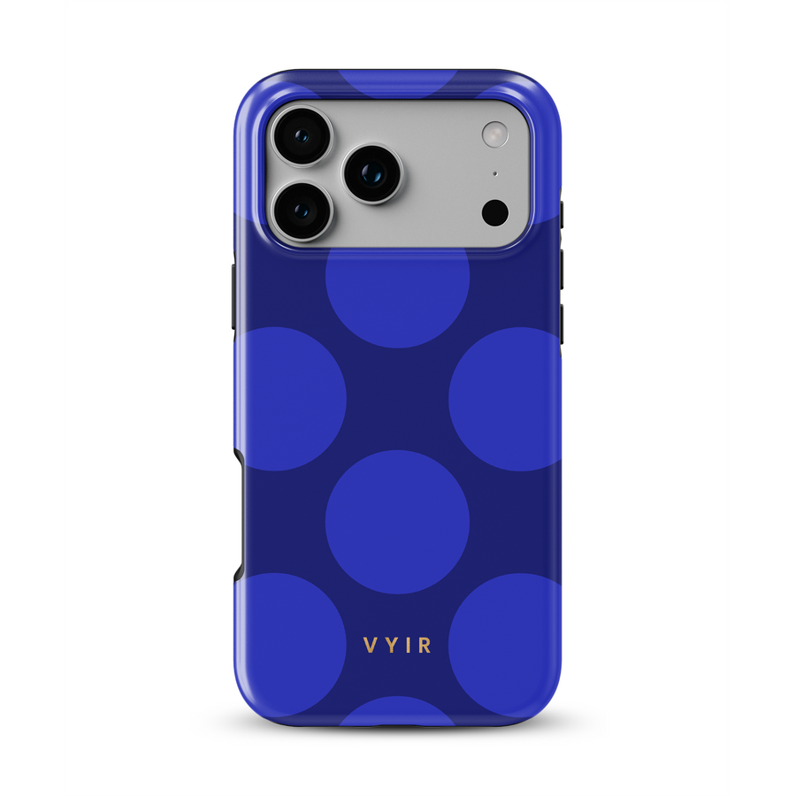 Large Polka Dots, Indigo Blue - Tough MagSafe Kryt na iPhone