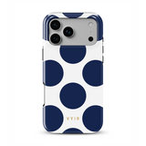 Large Polka Dots, Old Money Blue - Tough MagSafe iPhone Kryt
