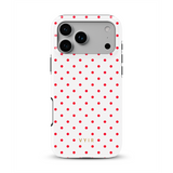 Tiny Polka Dots, Třpytivě červená - Tough MagSafe Kryt na iPhone