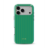 Vertical Stripes, Goldline Green - Tough Kryt na mobil MagSafe pro iPhone