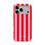 Vertical Stripes, Red Blush - Tough MagSafe Kryt na iPhone