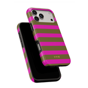 Horizontal Stripes, Urban Olive - Shockproof Phone Case - VYIR