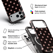 Classic Polka Dots, Nightfall - Shockproof MagSafe iPhone Case - VYIR