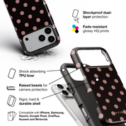 Classic Polka Dots, Nightfall - Shockproof Phone Case - VYIR