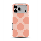 Big Polka Dots, Peach Pop - Tough MagSafe Kryt na iPhone
